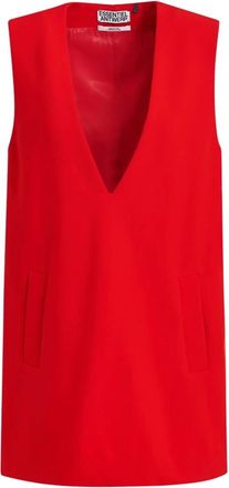 Essentiel Vestiti - Dames - Korte kleedjes - Rood - S - Kleedjes