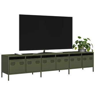 Berkfield Home TV Cabinet Olive Green 202x39x43.5 cm Cold-rolled Steel