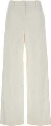 Fendi White Classic Flat Front Pants