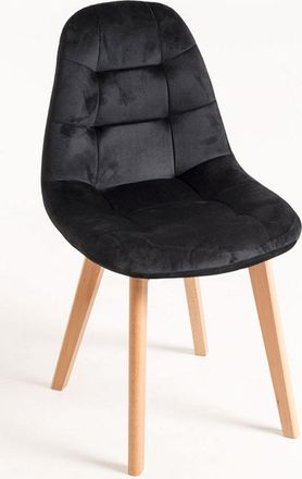 Regalos Miguel Regalos Miguel - Packs Sillas Comedor - Pack 2 Sillas Kelen Terciopelo - Negro