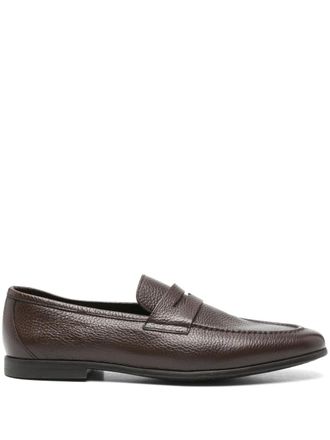 Canali Leren loafers - Bruin