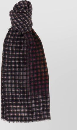 Dries Van Noten checked wool scarf