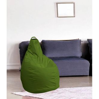 Dmora Dmora - Puf Aunter, Sill&oacute;n Multiusos, Puf, Puf Reposapi&eacute;s, Made In Italy, 90x90 H120 Cm, Verde