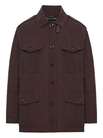 Tom Ford button-fastening flap-pocket jacket - Brown