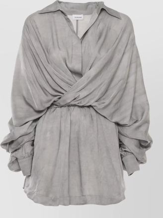 Andamane knee length viscose dress draped design