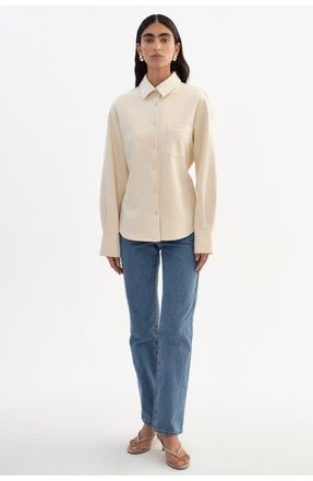 LaMarque Tosca | Faux Suede Shirt in Opal at Nordstrom, Size X-Small