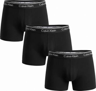 Calvin Klein Microfiber Stretch 3-Pack Boxer Brief - Heren - Onderbroek - Zwart - S - Polyester - Ondergoed