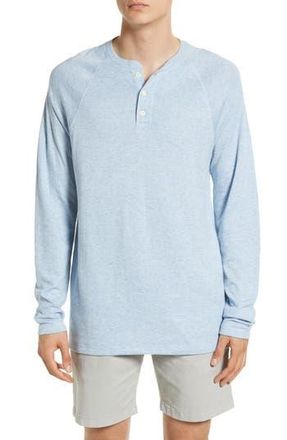 Faherty Cloud Henley in Light Blue Heather at Nordstrom Rack, Size X-Large