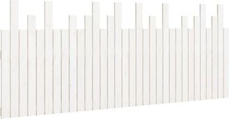 vidaXL Cabecero de cama de pared madera maciza pino blanco 204x3x80 cm Vidaxl
