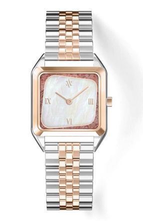Vanna Geminus Double-Gemstone Watch in White Pearl/quartz-Two Tone at Nordstrom