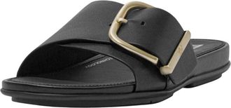 FitFlop Dames/Dames Gracie Leren Sliders met Gesp (Zwart)