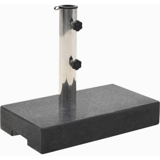 vidaXL Base De Sombrilla De Granito Rectangular Negro 25 Kg Vidaxl