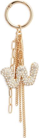 Chelsea28 Pav&eacute; Crystal Inital Bag Charm in W- Clear- Gold at Nordstrom