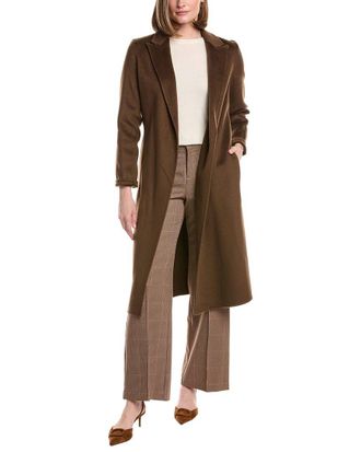 Elie Tahari Wool, Silk, & Cashmere-Blend Coat