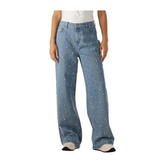 Refined Department Refined Department, Jeans, Dames, Blauw, S, Wijde Blauwe Jeans voor Stijlvolle Vrouwen