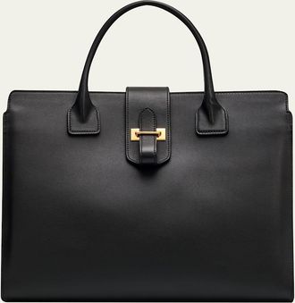 Nili Lotan Lou Leather Top-Handle Bag