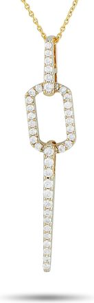 Luxury Bazaar 14K Yellow Gold 0.25ct Diamond Geometric Necklace PN16230-Y