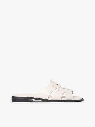 Tommy Hilfiger Leather Crest Square Toe Sandals