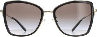 Michael Kors Butterfly Womens Light Gold Black Dark Grey Gradient MK1067B Sunglasses - One Size
