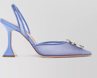 Amina Muaddi mesh slingback pumps