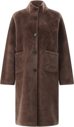 Betta Corradi Cappotto reversibile in ecopelliccia - - Jackets - Donna - Marrone - L