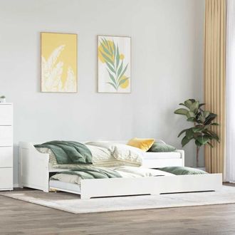 Berkfield Home Daybed with Trundle without Mattress IRUN White 90x200 cm