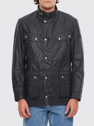Barbour Giacca Duke in cotone cerato con collo stile biker e tasche