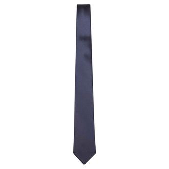 Saint Laurent Accessoires, Heren, Blauw, L, Satijn, Zijden Satijnen Stropdas
