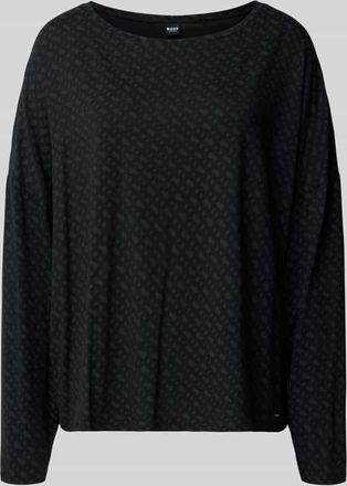 HUGO BOSS Relaxed Fit Pyjama-Oberteil aus Lyocell-Mix in Black, Größe XL