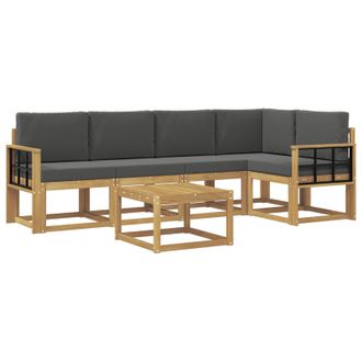 vidaXL Conjunto De Sof&aacute;s De Exterior 6 Pcs Blanco Y Antracita Vidaxl