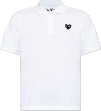 Comme Des Gar&ccedil;ons Polo Shirts, male, White, Size: XL Polo with Patch