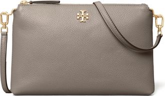 Tory Burch Mercer Pebbled Zip Crossbody Bag in Gray Heron at Nordstrom