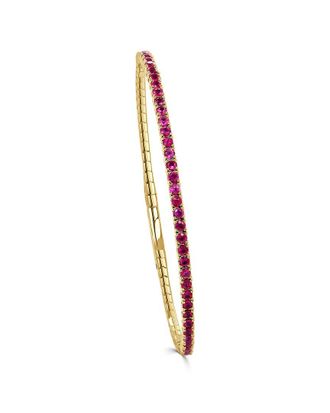 Sabrina Designs 14K 1.82 Ct. Tw. Ruby Flexible Bangle Bracelet