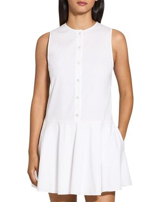 Theory Sleeveless Ruffle Hem Dress