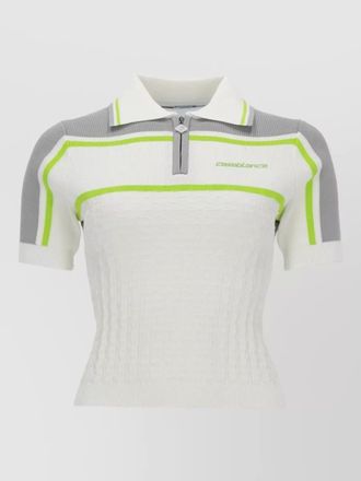 Casablanca tennis polo dress textured knit collar