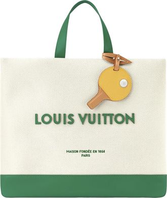Louis Vuitton Shopper Tote MM Ecru White Grass Green M29327