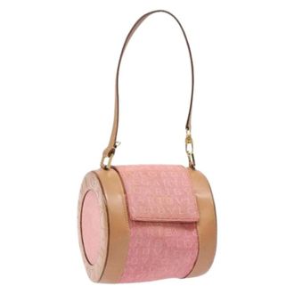 Bulgari Pre-owned Vintage Canvas Schoudertas - Dames - Pre-owned - Roze - Maat: ONE Size