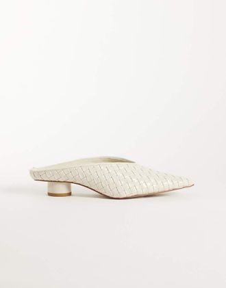 JW PEI Helena mules intrecciate a punta beige-Neutro