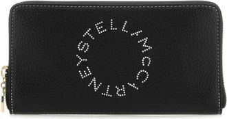 Stella McCartney Stella Mc Cartney Black Grainy Mat Wallet