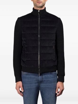 Moorer corduroy quilted jacket - Black