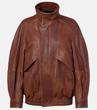 Nour Hammour Ariste leather bomber jacket