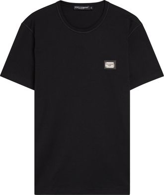Dolce & Gabbana Core Logo-appliqu&eacute;d Cotton T-shirt - Black - 54 (IT54 / Xxl)