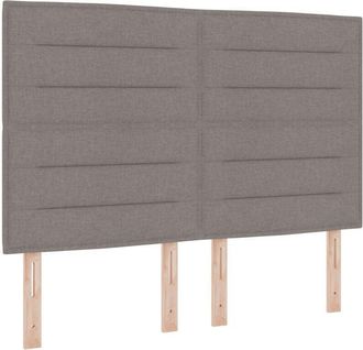 vidaXL Headboard Height Adjustable with Headboard Taupe 160 cm Fabric vidaXL