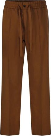 Valentino Straight Trousers, male, Brown, Size: M C30 Pant