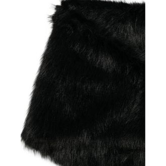 Simone Rocha Triangular Faux Fur Scarf - Black