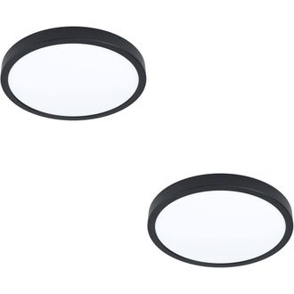 Loops 2 PACK Black Round LED Ceiling Light for Indoor Contemporary Design