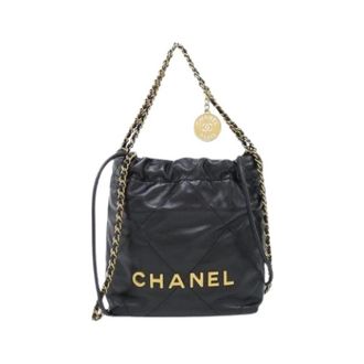 Chanel Pre-owned 22 Calf Shoulder Bag - Dames - Pre-owned - Zwart - Maat: ONE Size Leer
