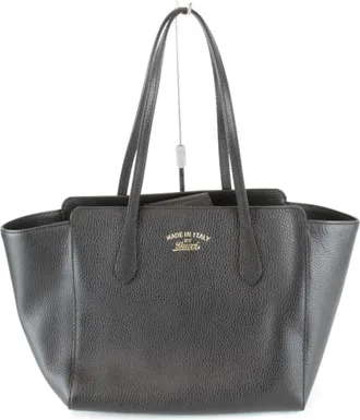 Gucci Black Leather Tote Bag (Pre-Owned)