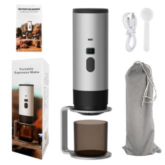 OEM Cafetera Port&aacute;til 3 En 1, Cafetera Port&aacute;til De 72 W, M&aacute;quina De Espresso Recargable De 12 V, M&aacute;quina De Espresso De C&aacute;psulas Usb, Dep&oacute;sito De Agua De 