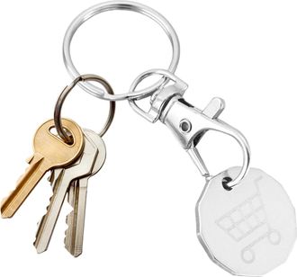 Generic Shopping Cart Keyring - Trolley Coin Compact Reusable, Coin Holder for Bags, Wallets, and Backpacks with Easy Access Clip, Practical Accessory for Adu